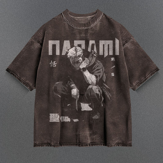 Jujutsu Kaisen Flattering Brown Washed T-Shirt