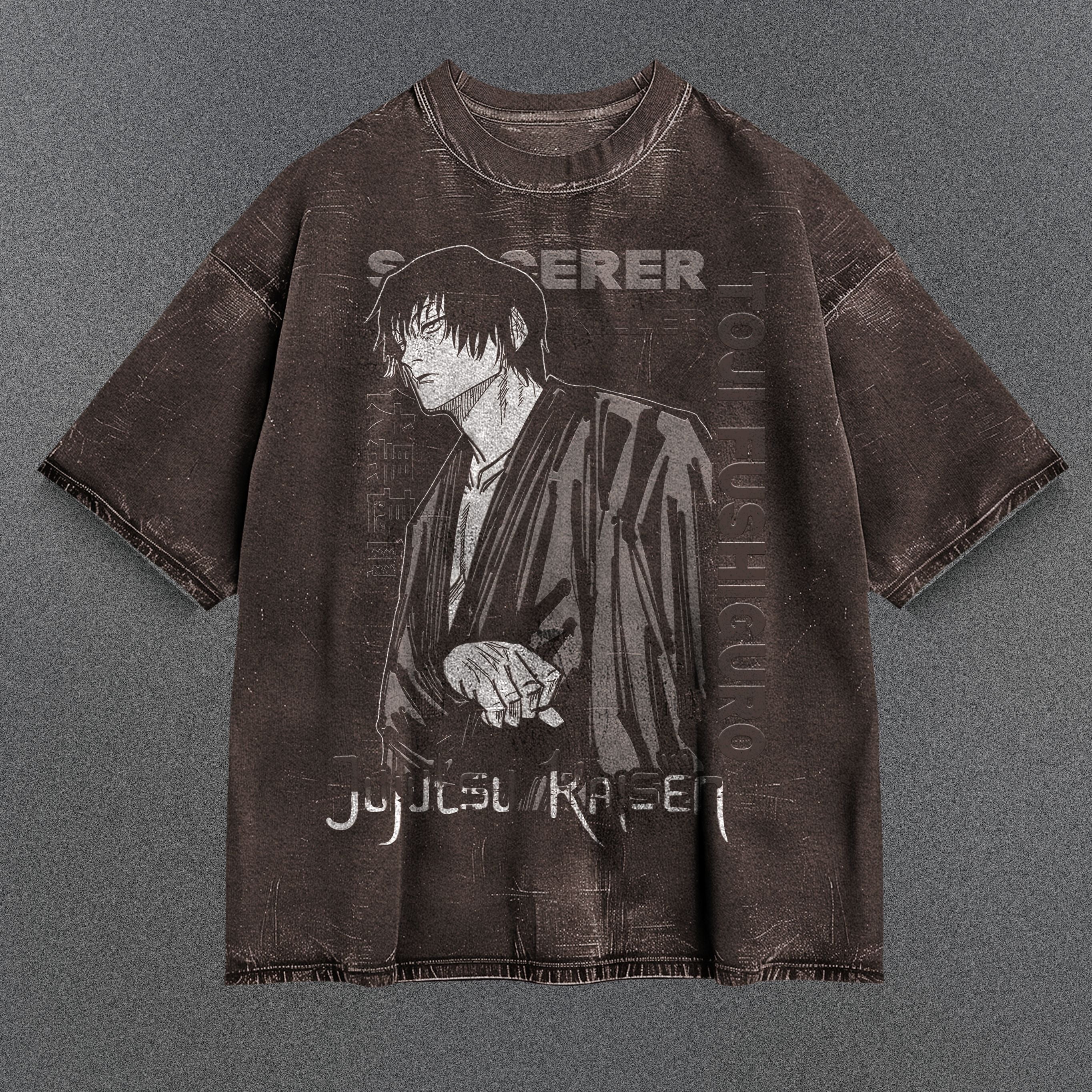 Jujutsu Kaisen Effortless Brown Washed T-Shirt