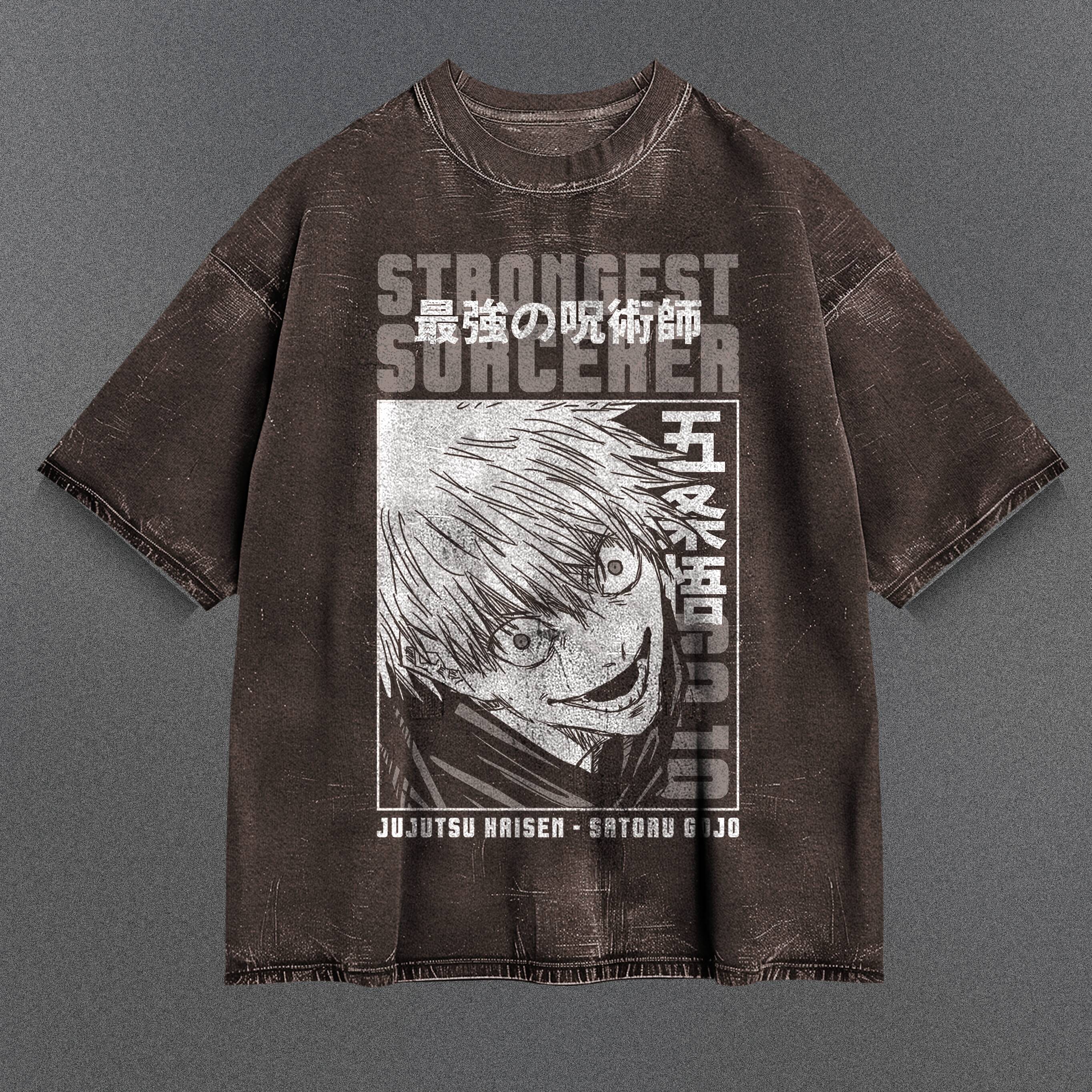 Jujutsu Kaisen Durable Brown Washed T-Shirt