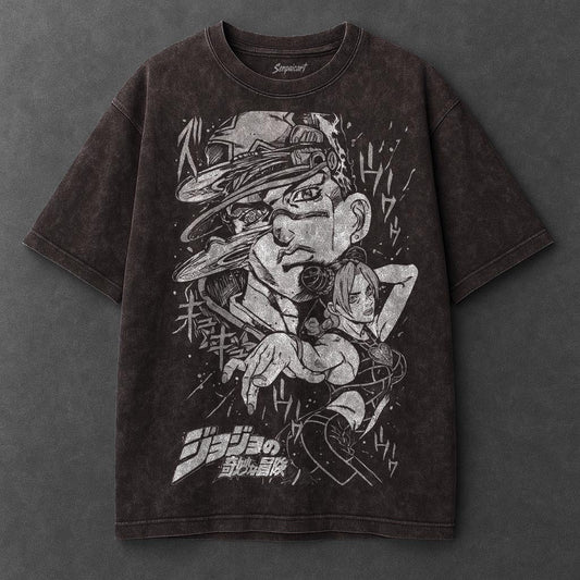 Jojo Premium Roomy Brown Washed T-Shirt