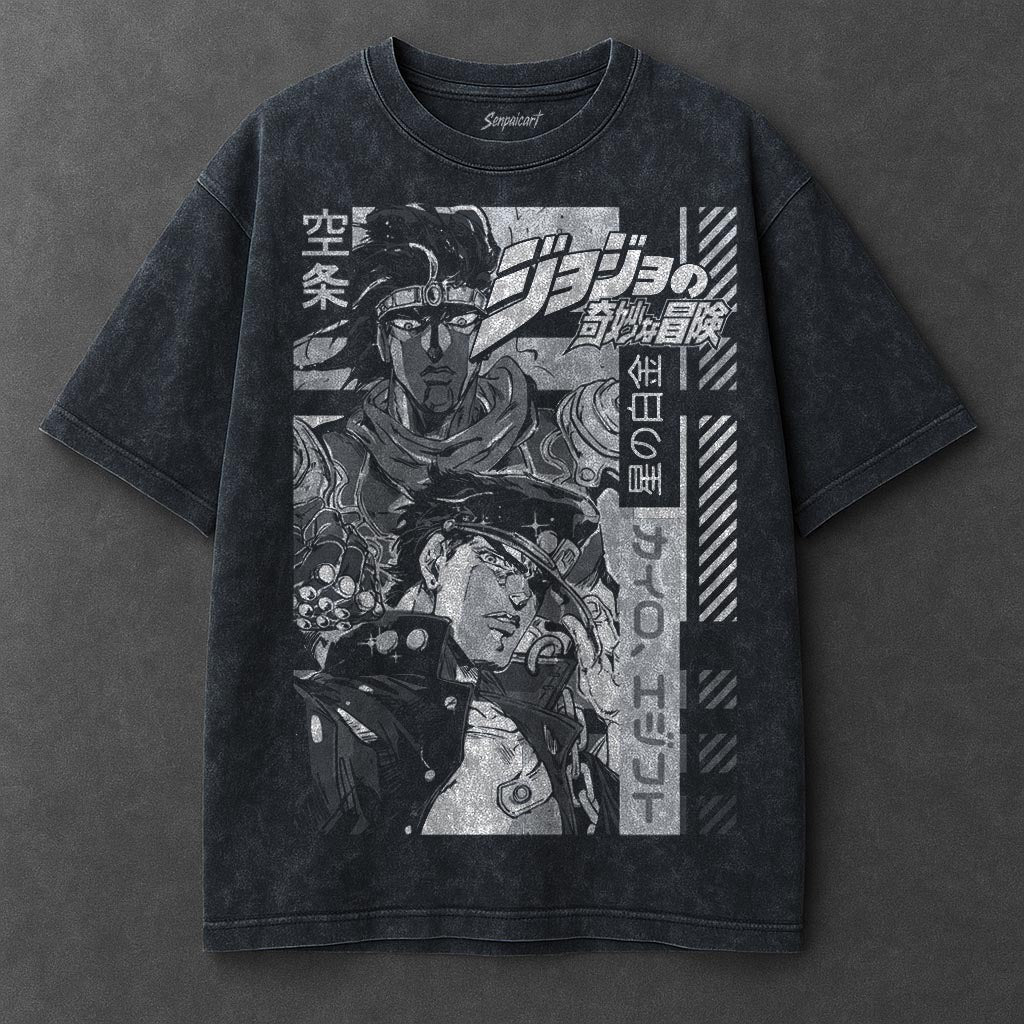 Jojo Premium Loose Navy Blue Washed T-Shirt
