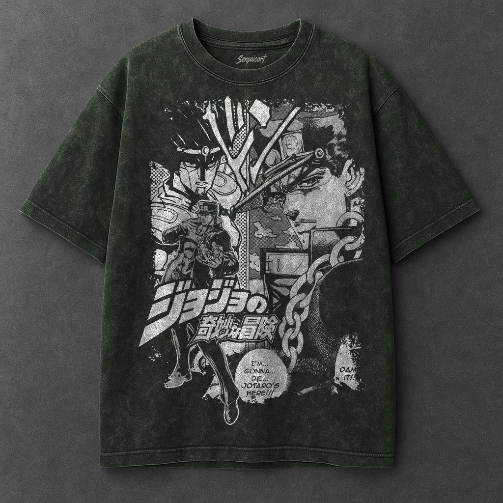 Jojo Premium Cozy Vintage Green Washed T-Shirt