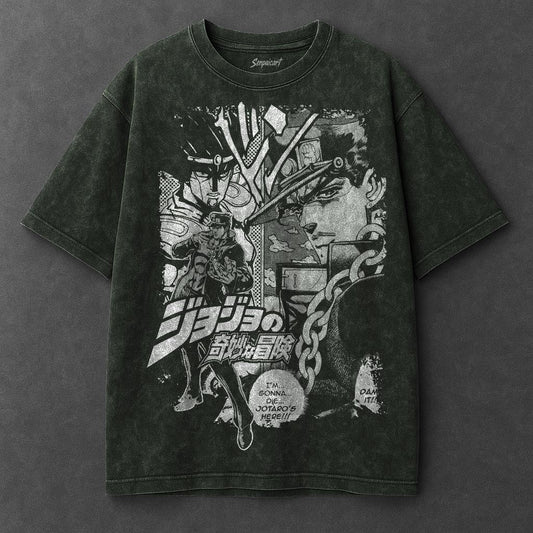 Jojo Premium Cozy Vintage Green Washed T-Shirt