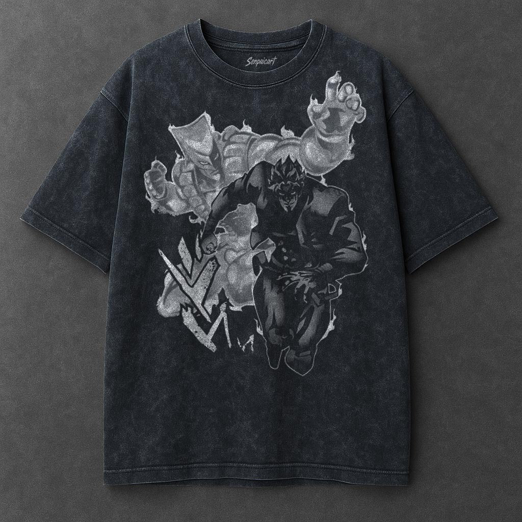 Jojo Premium Cozy Navy Blue Washed T-Shirt