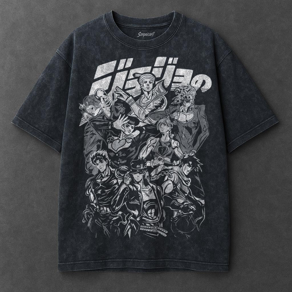 Jojo Premium Oversized Navy Blue Washed T-Shirt