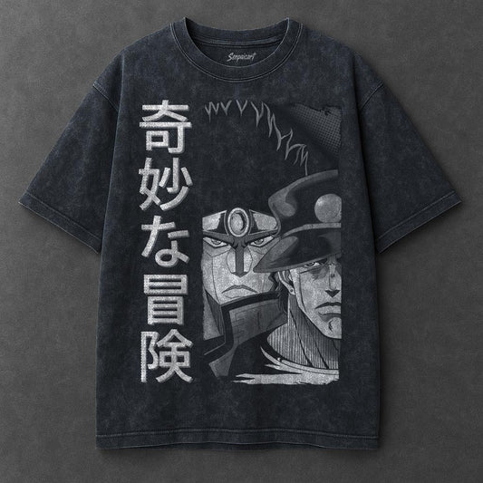 Jojo Premium Airy Navy Blue Washed T-Shirt