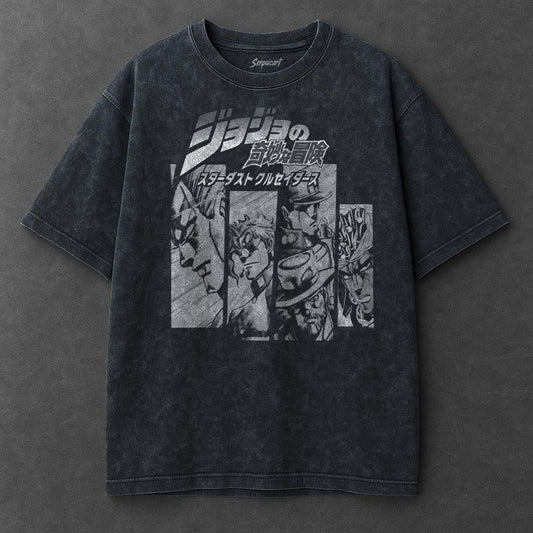 Jojo Premium Slouchy Navy Blue Washed T-Shirt