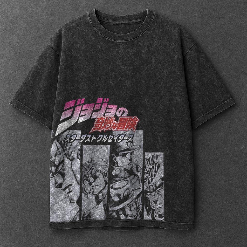 Jojo Premium Casual Black Washed T-Shirt