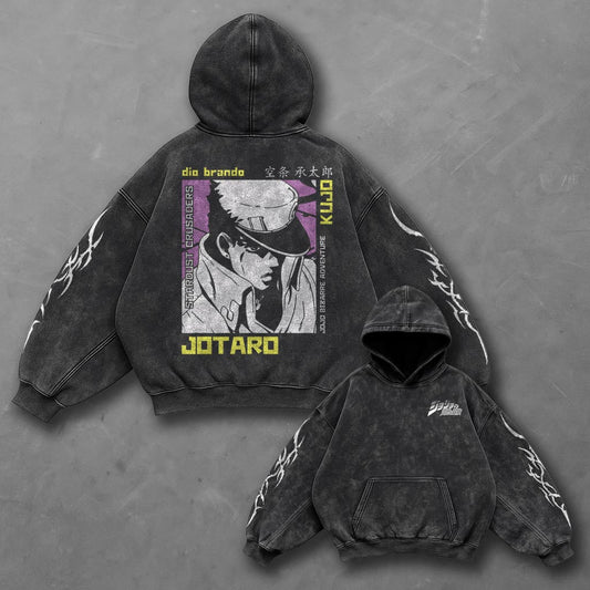 Jojo Oversized Clean Black Washed Hoodie