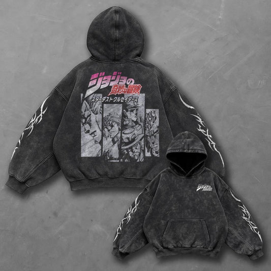 Jojo Oversized Fresh Black Washed Hoodie