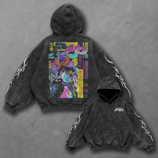 Jojo Oversized Classic Black Washed Hoodie