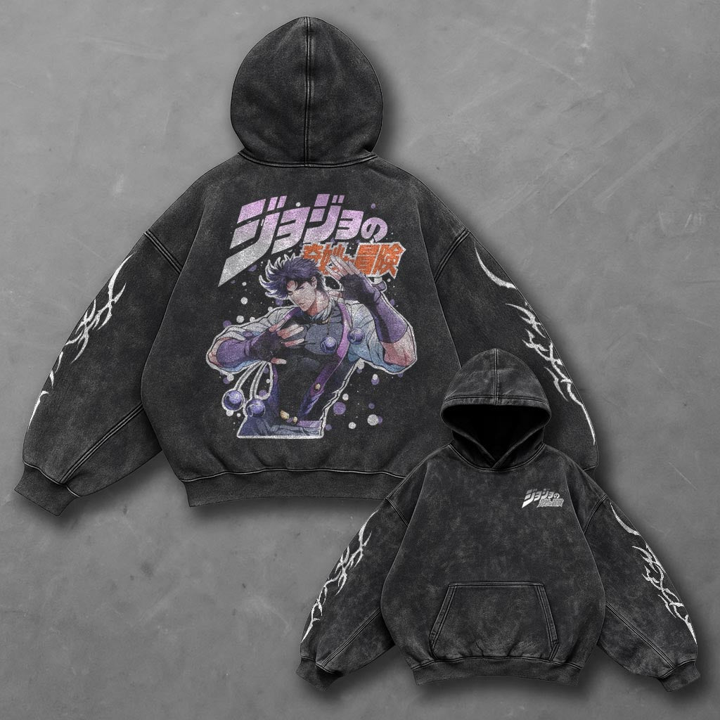 Jojo Oversized Modern Black Washed Hoodie