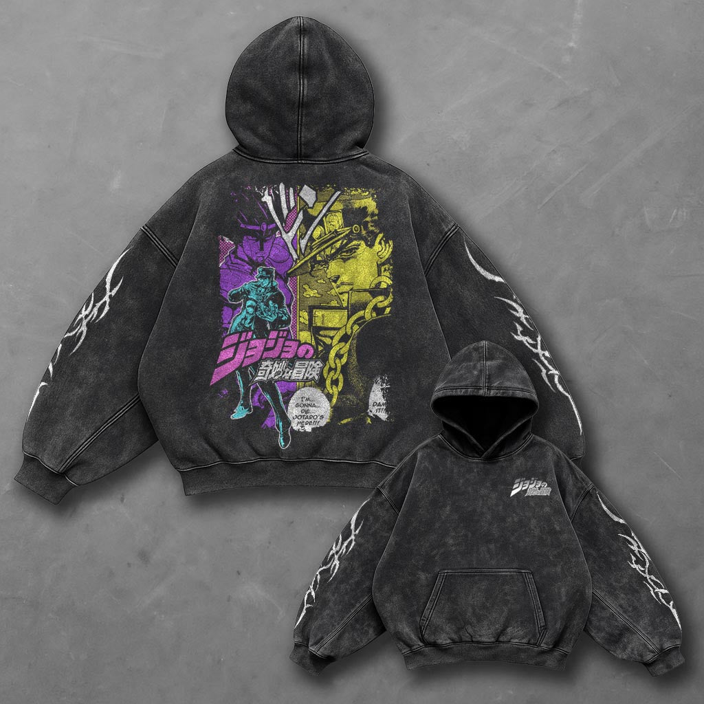 Jojo Oversized Sleek Black Washed Hoodie