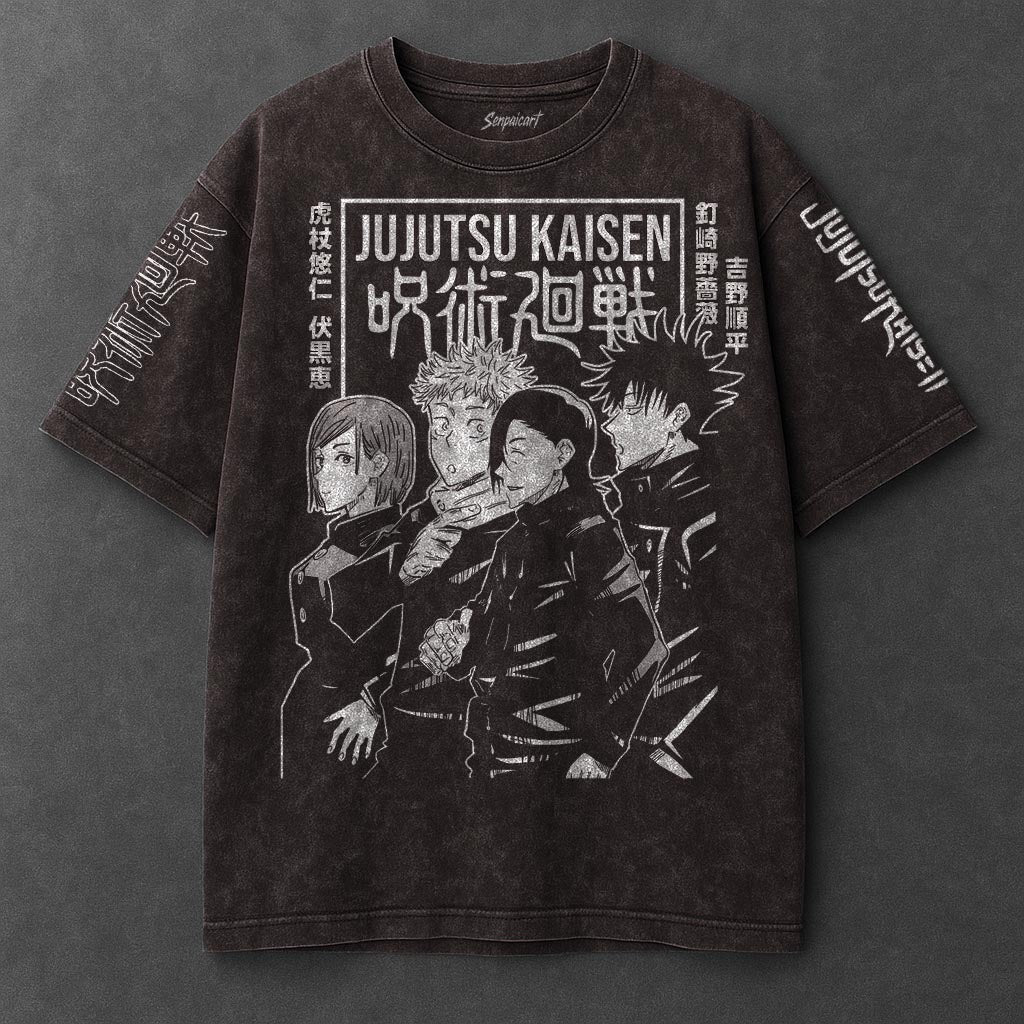 Jujutsu Kaisen Premium Cozy Brown Washed T-Shirt