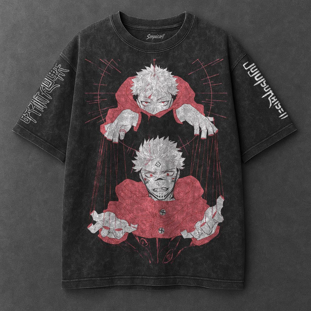 Jujutsu Kaisen Premium Soft Black Washed T-Shirt
