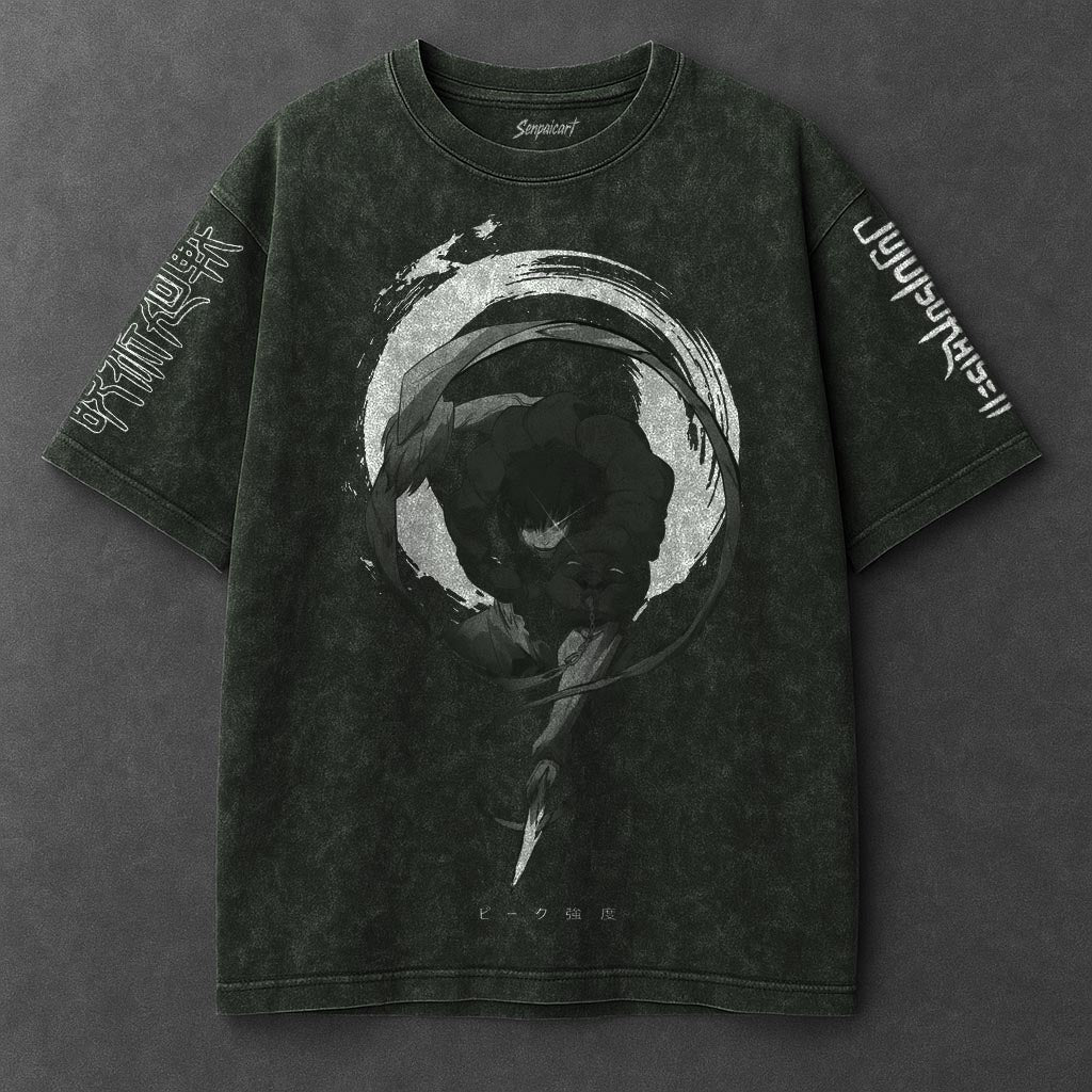 Jujutsu Kaisen Premium Slouchy Vintage Green Washed T-Shirt