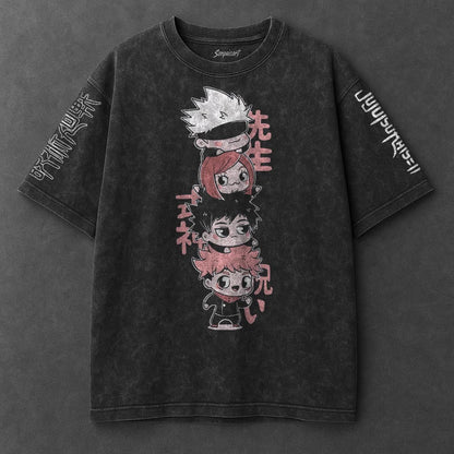 Jujutsu Kaisen Premium Relaxed Black Washed T-Shirt