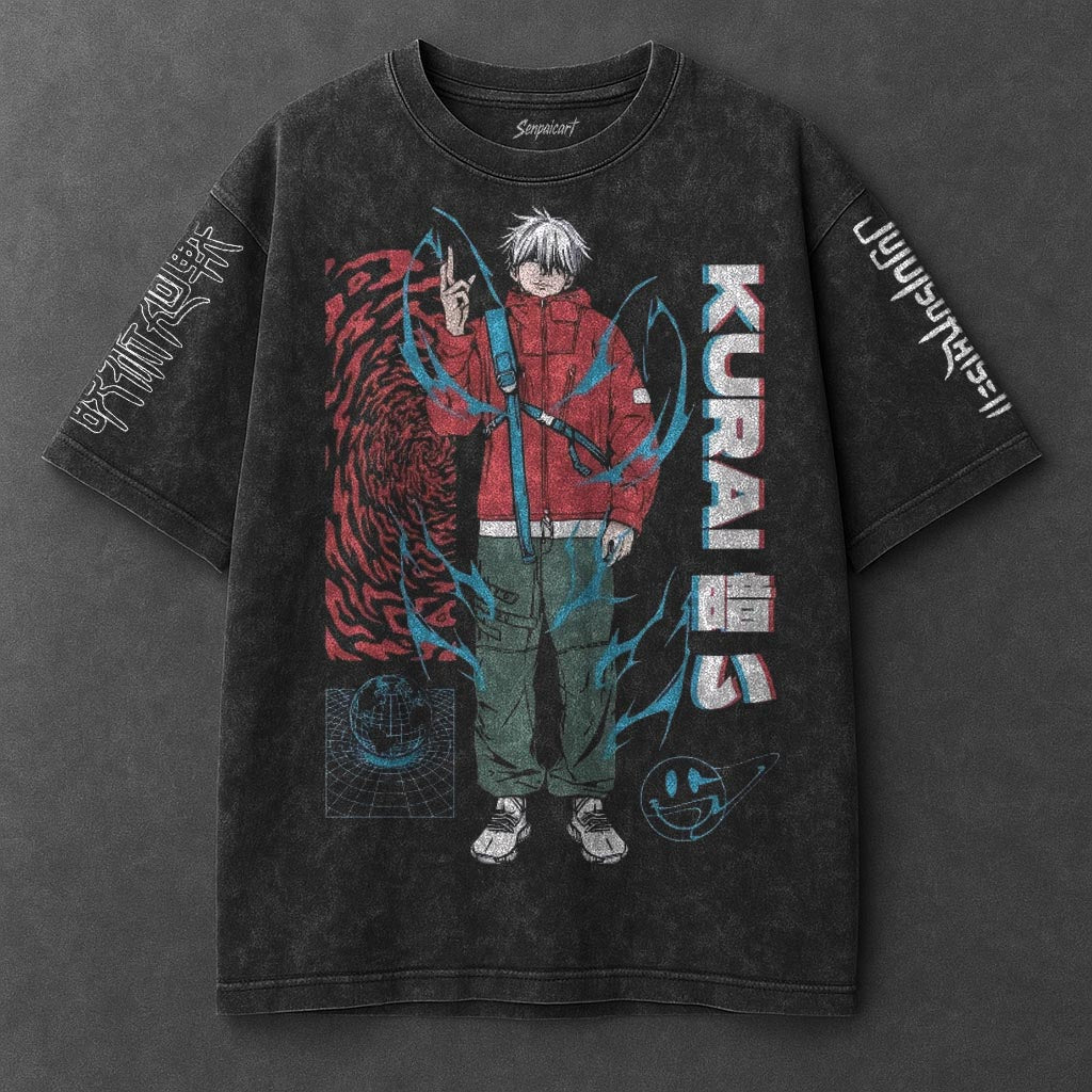 Jujutsu Kaisen Premium Effortless Black Washed T-Shirt