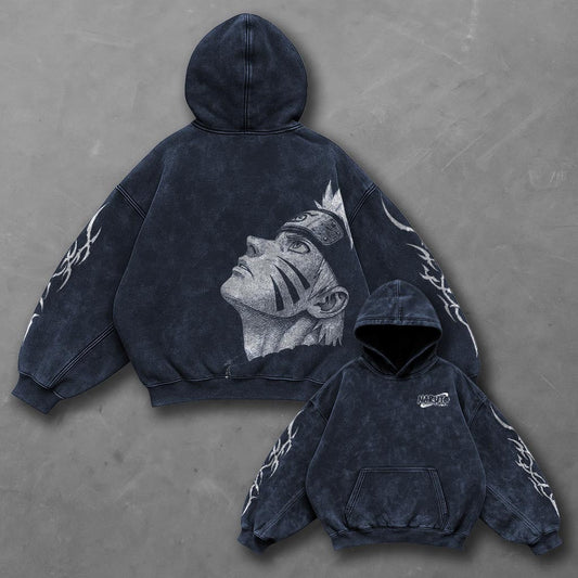 Naruto Essential Blue Washed Hoodie