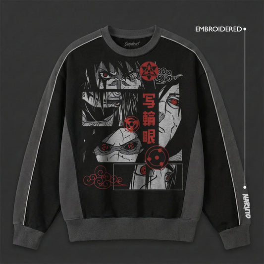 Naruto Sleek Black Grey Sweatshirt