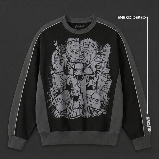 Naruto Modern Black Grey Sweatshirt