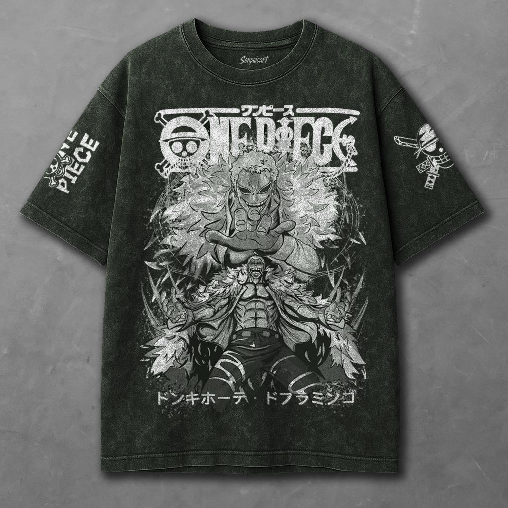 One Piece Oversized Green Washed T-shirt