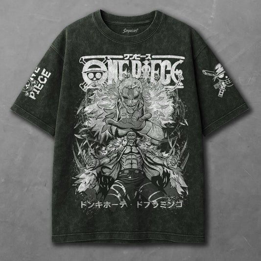 One Piece Oversized Green Washed T-shirt