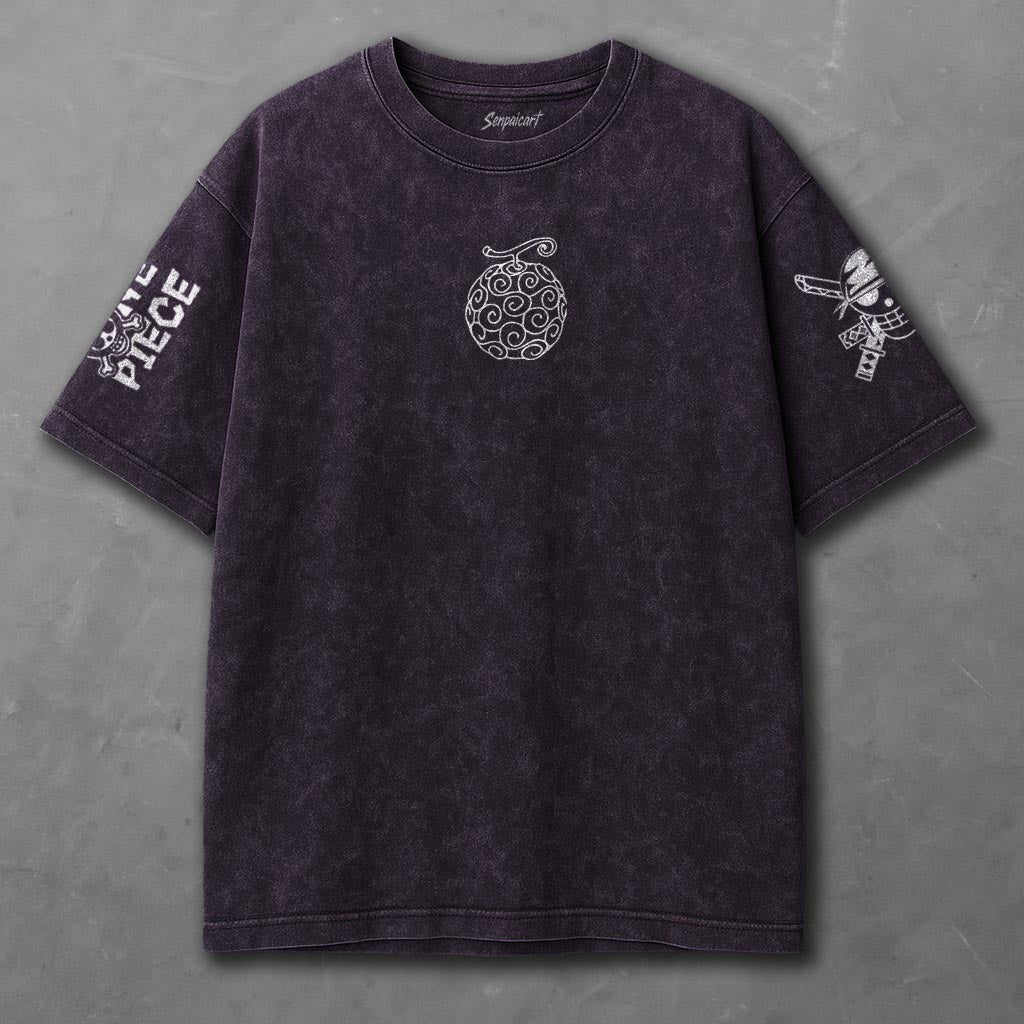 One Piece Comfy Oversized Violet Washed T-shirt