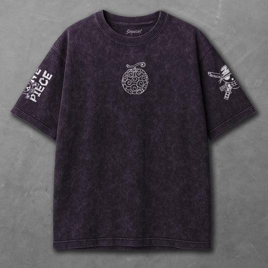 One Piece Comfy Oversized Violet Washed T-shirt
