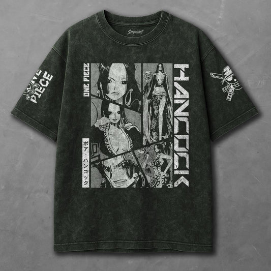 One Piece Spacious Green Washed T-shirt