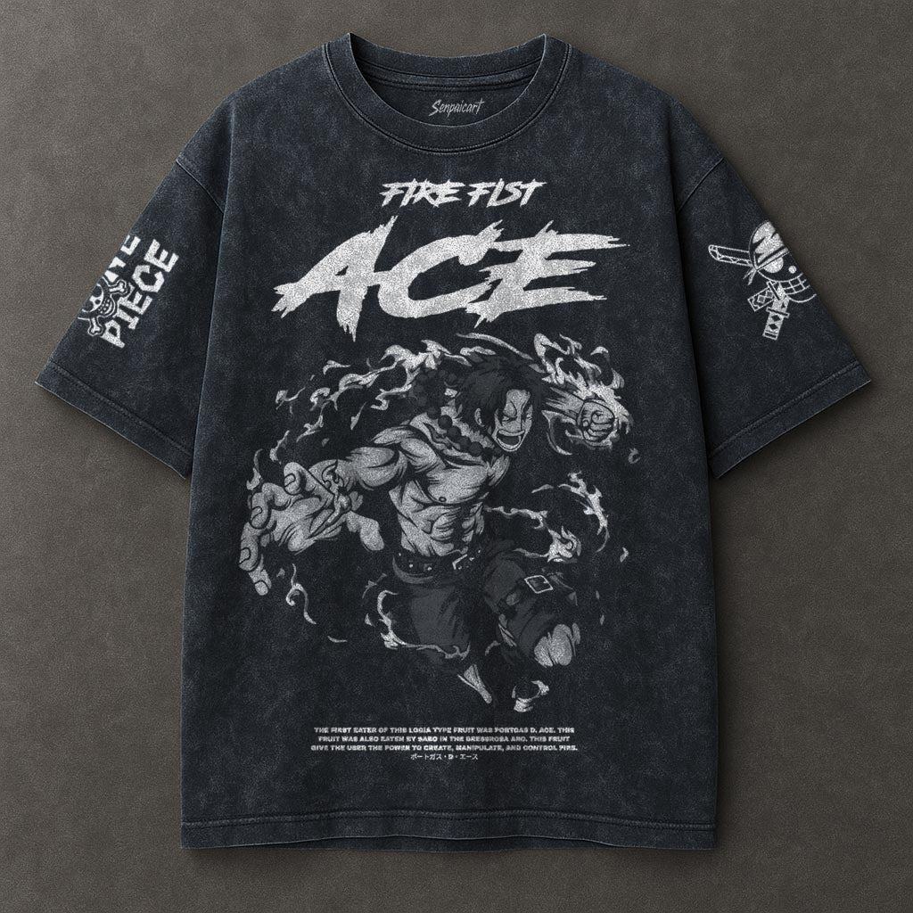 One Piece Soft Blue Washed T-shirt
