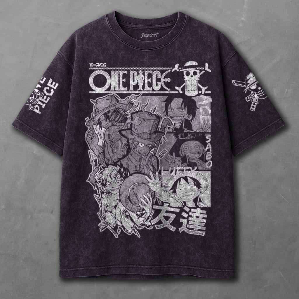One Piece Flowy Violet Washed T-shirt