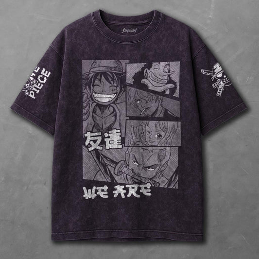 One Piece Roomy Violet Washed T-shirt