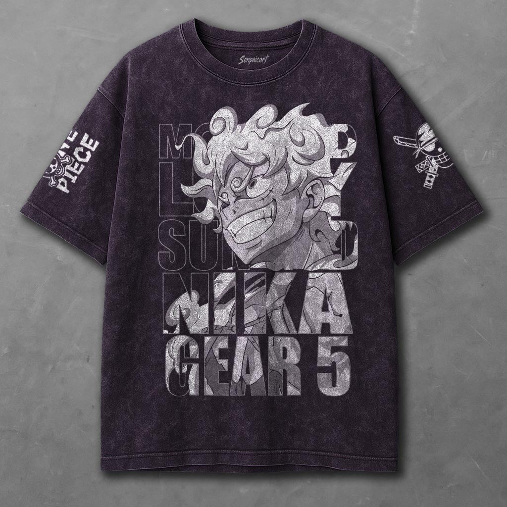 One Piece Drapey Violet Washed T-shirt
