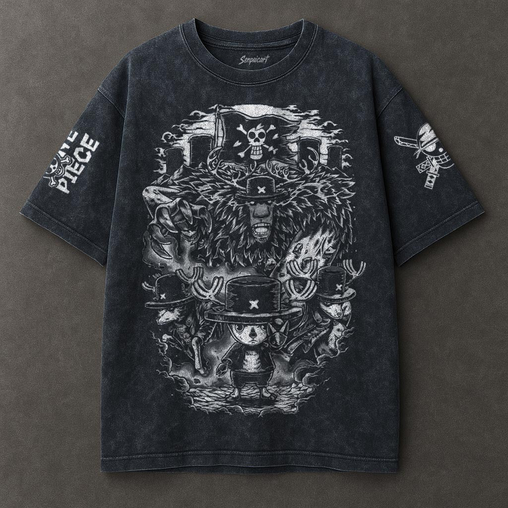 One Piece Oversized Blue Washed T-shirt
