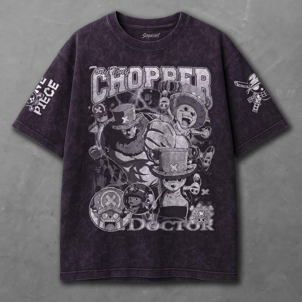 One Piece Elongated Violet Washed T-shirt