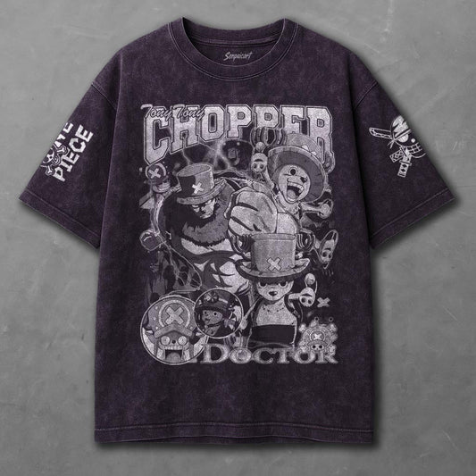 One Piece Elongated Violet Washed T-shirt