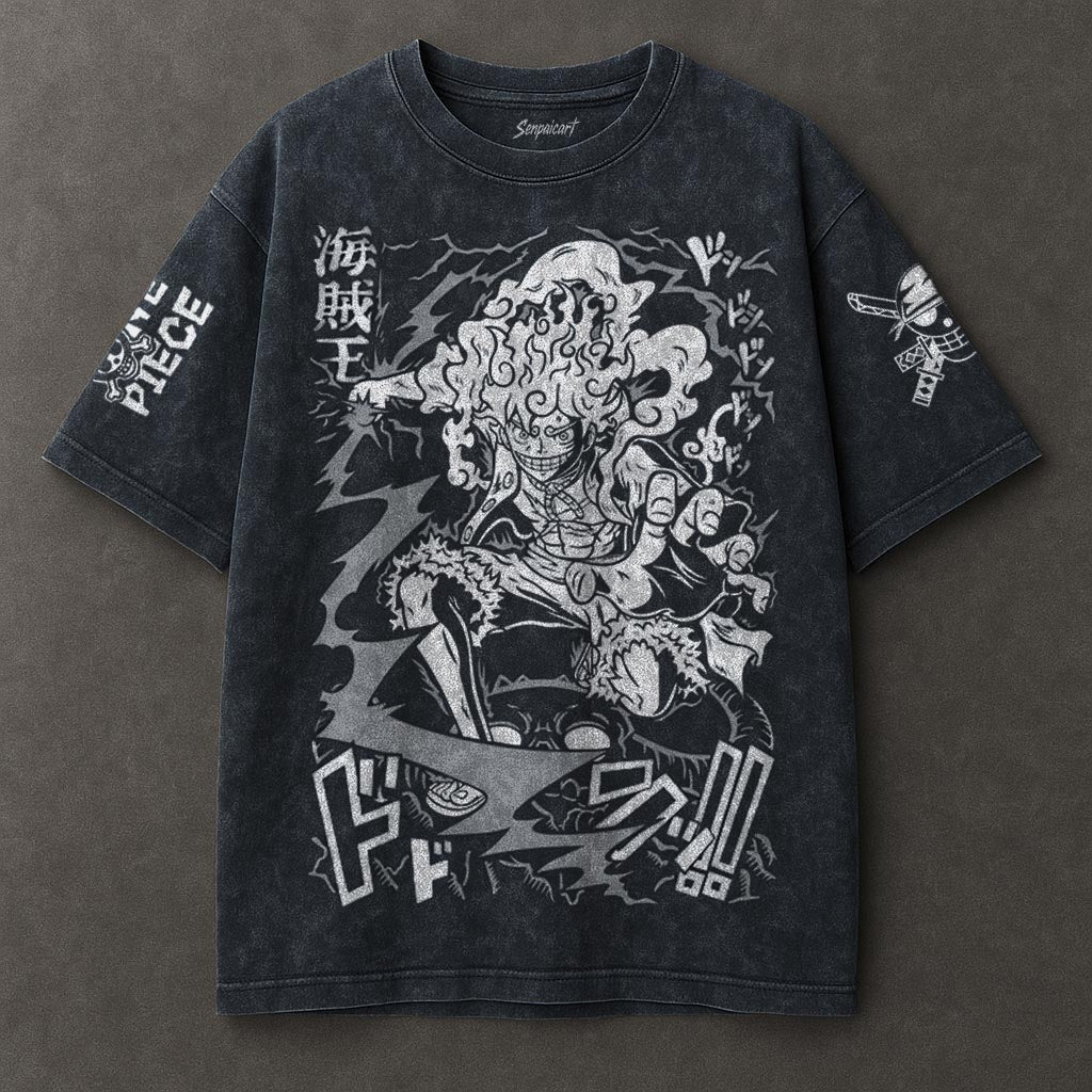 One Piece Cozy Blue Washed T-shirt