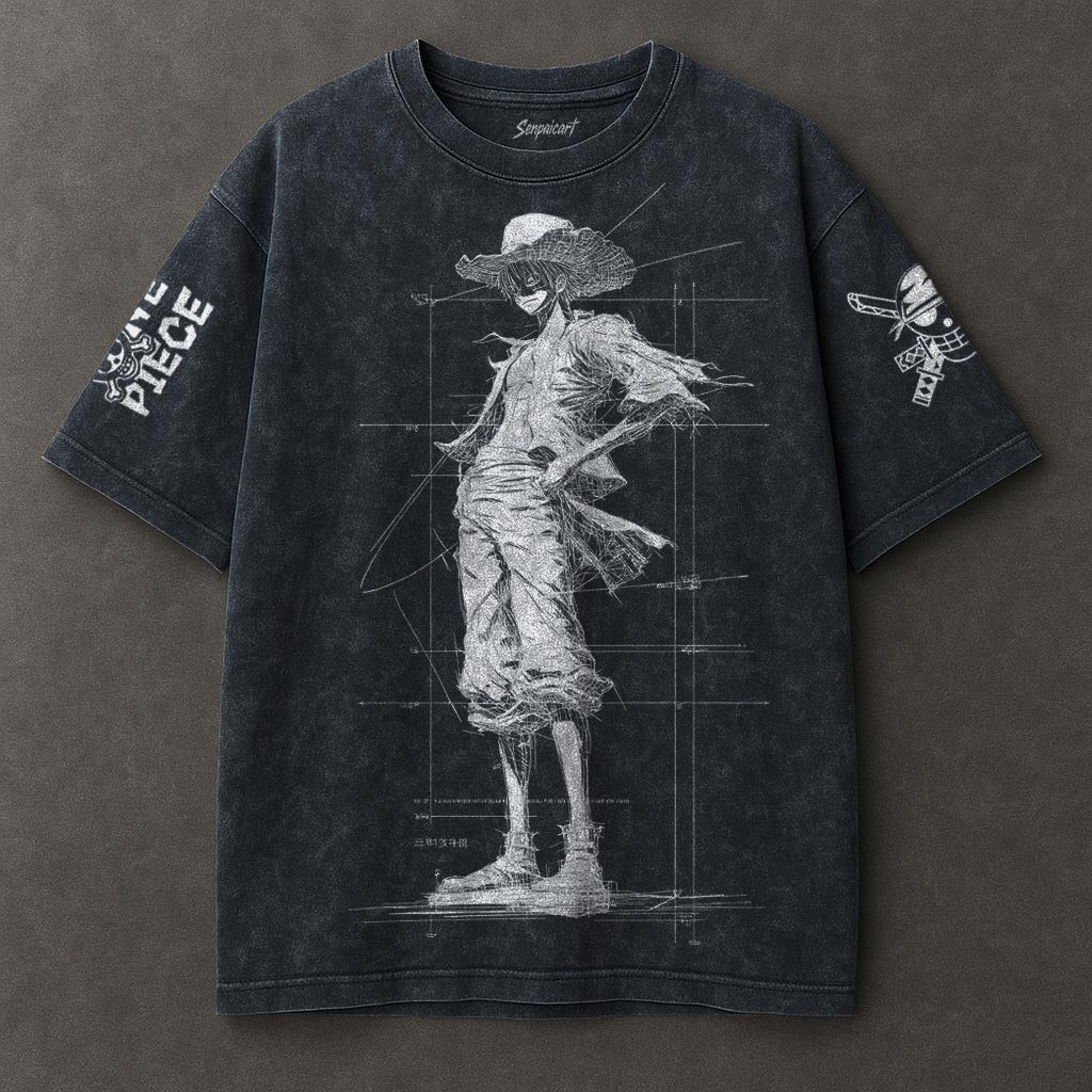 One Piece Billowy Blue Washed T-shirt
