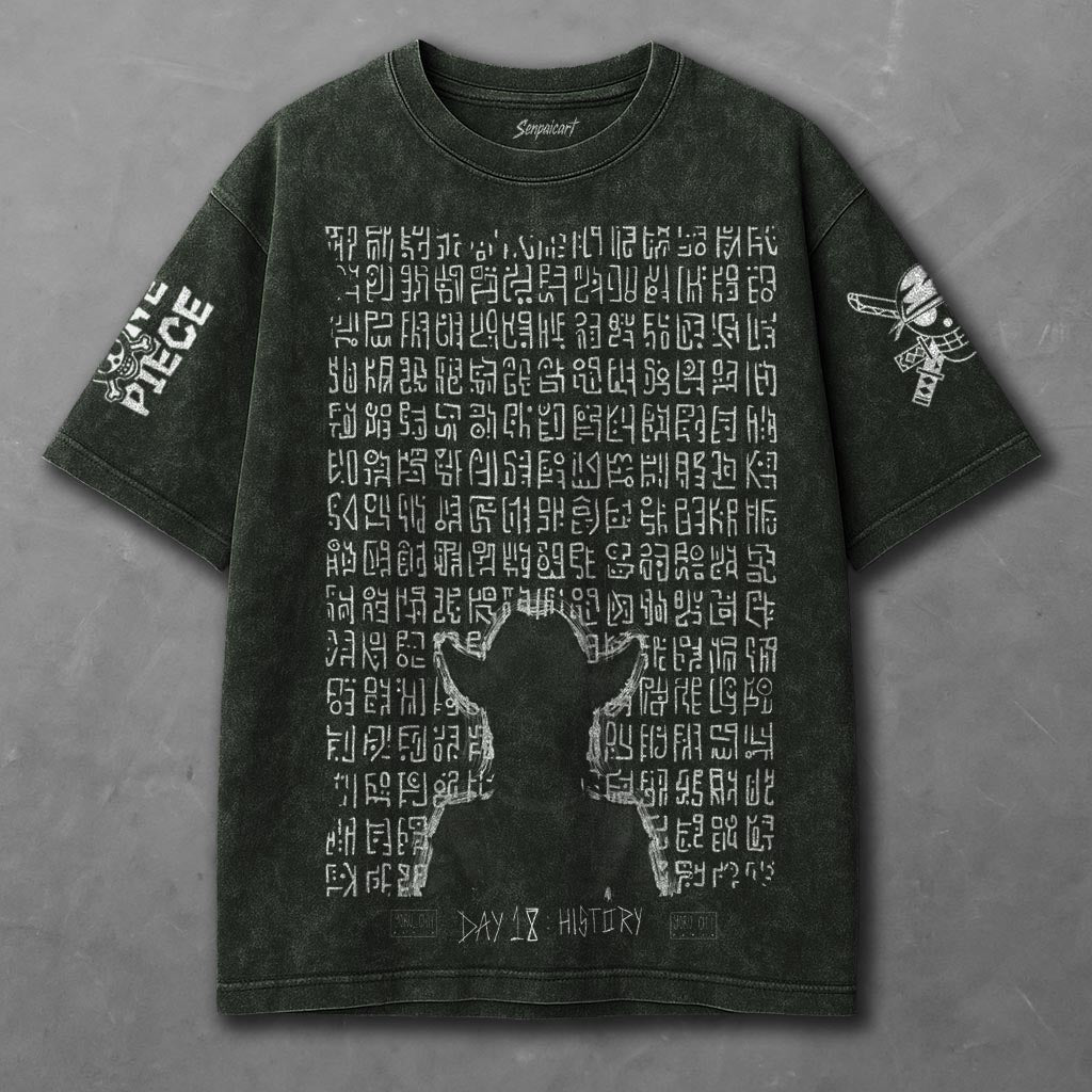 One Piece Slouchy Green Washed T-shirt