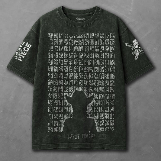 One Piece Slouchy Green Washed T-shirt