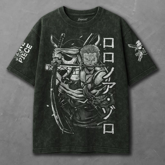 One Piece Billowy Green Washed T-shirt