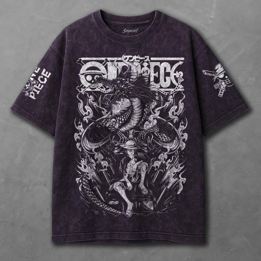 One Piece Effortless Violet Washed T-shirt