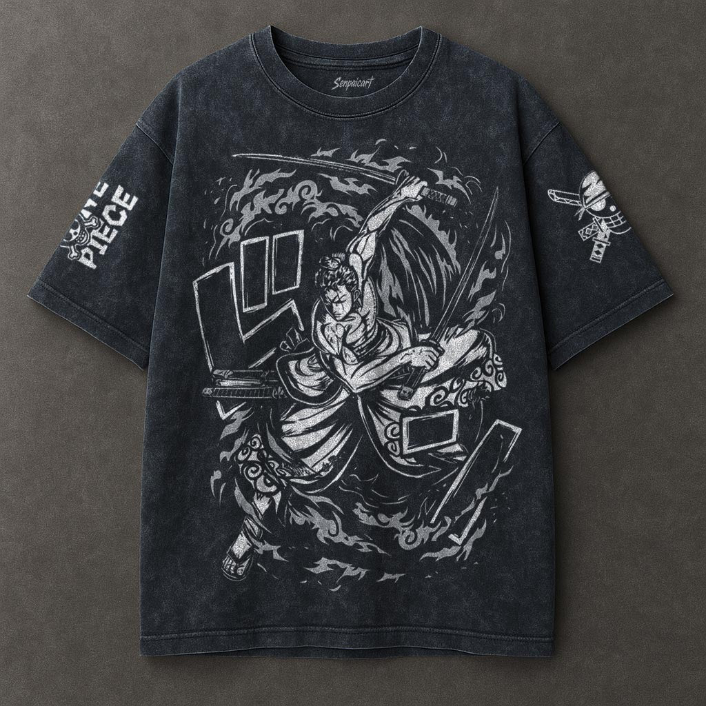 One Piece Effortless Blue Washed T-shirt