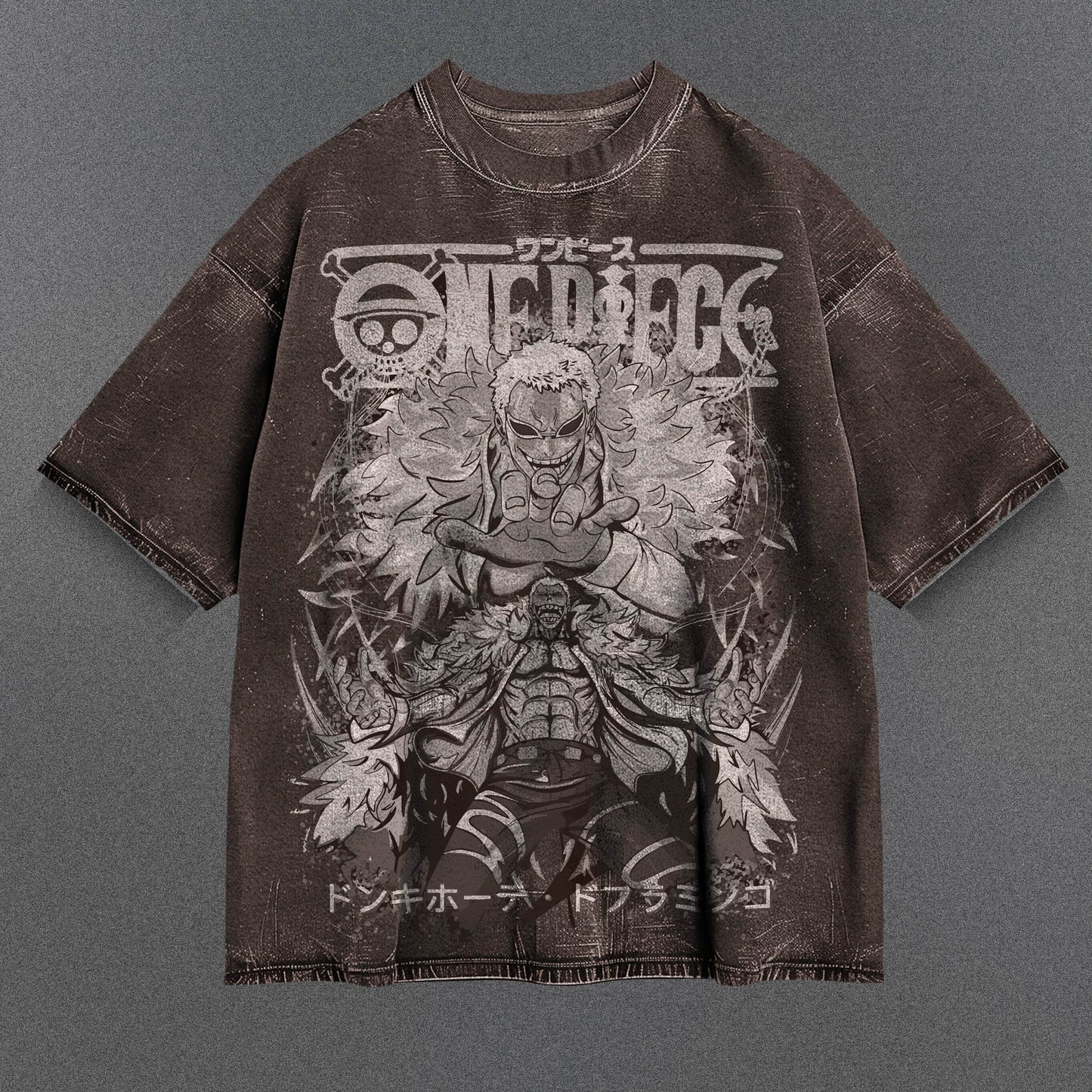 One Piece Lightweight Brown Washed T-Shirt