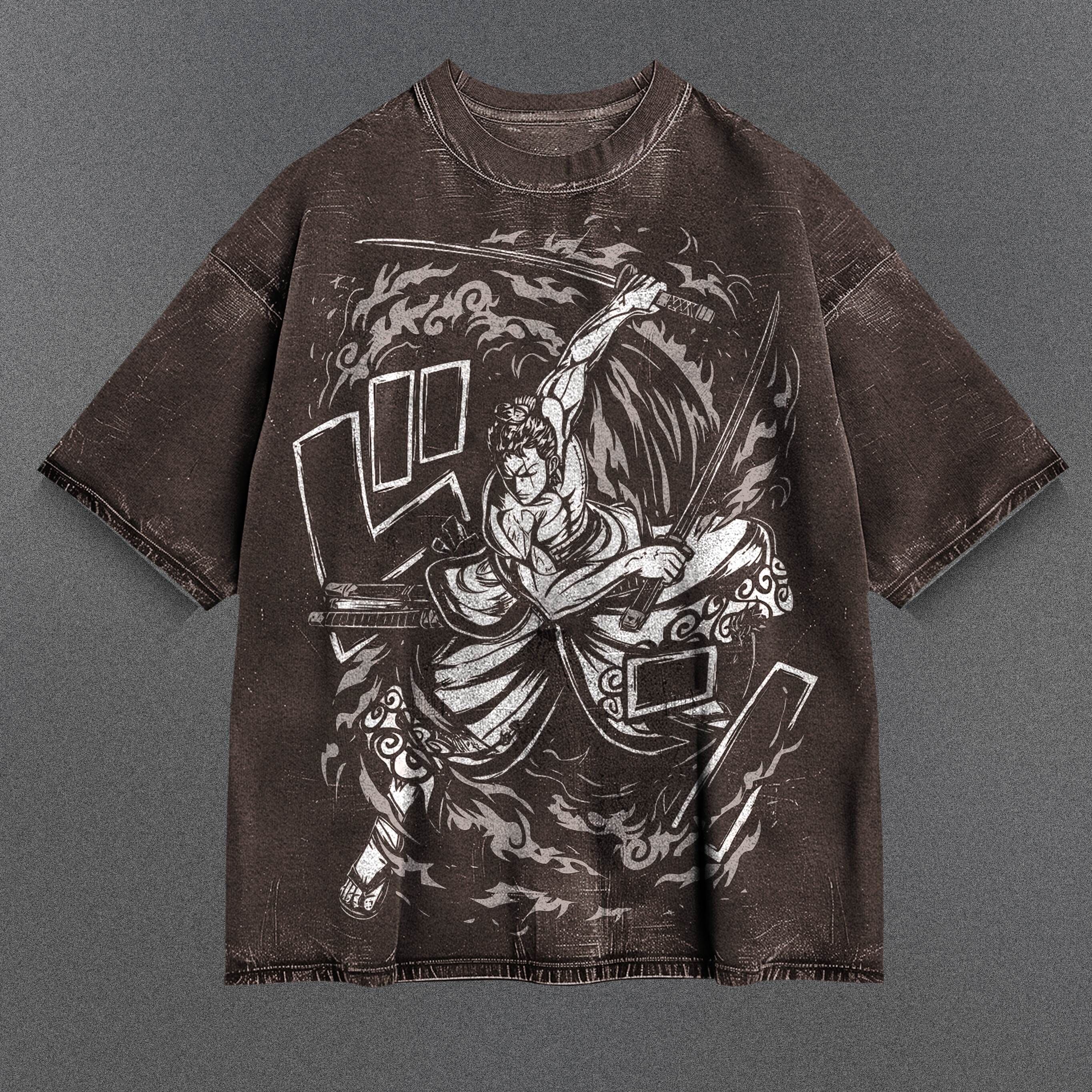 One Piece Cozy Brown Washed T-Shirt