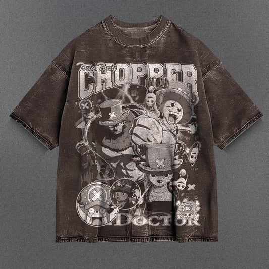 One Piece Billowy Brown Washed T-Shirt