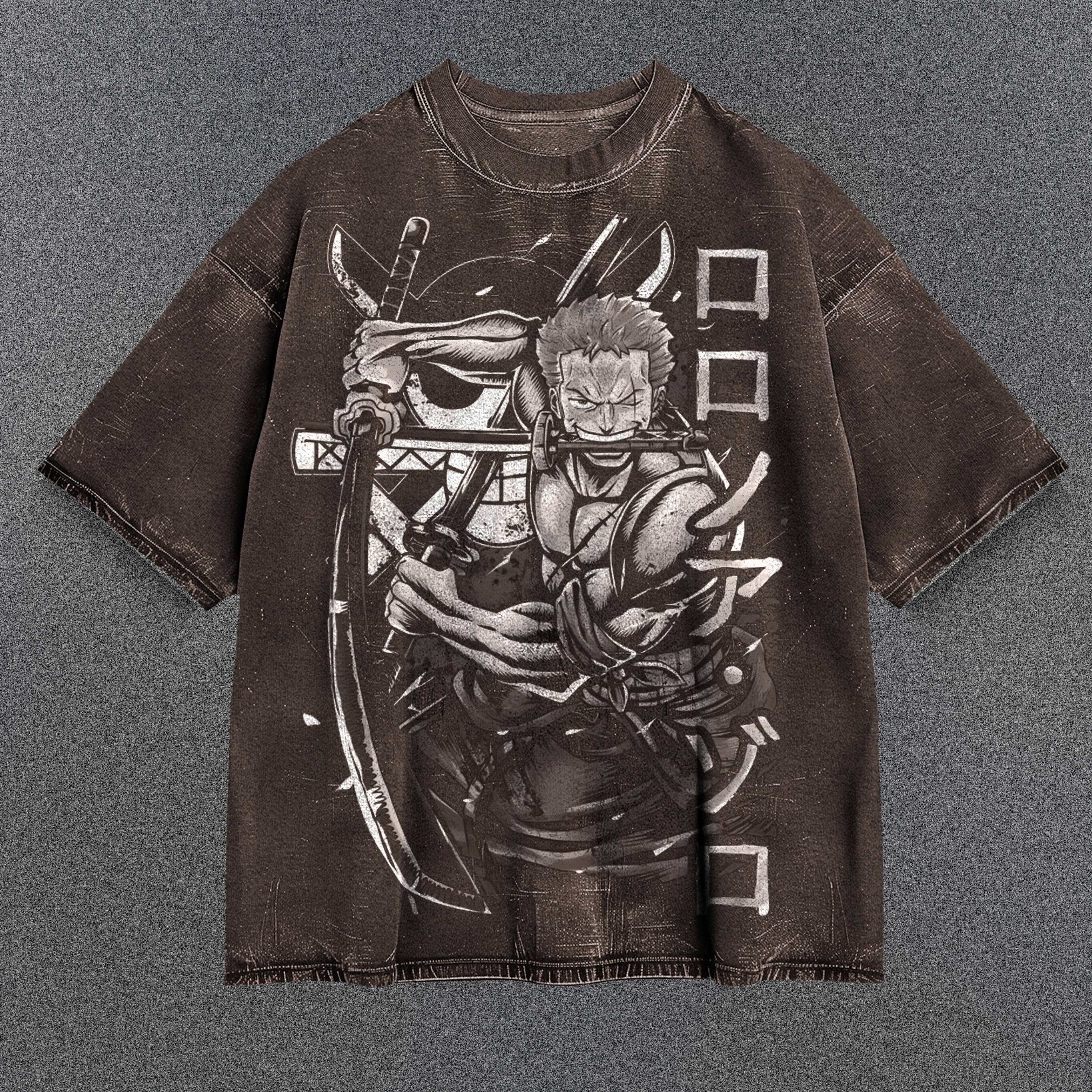 One Piece Airy Brown Washed T-Shirt