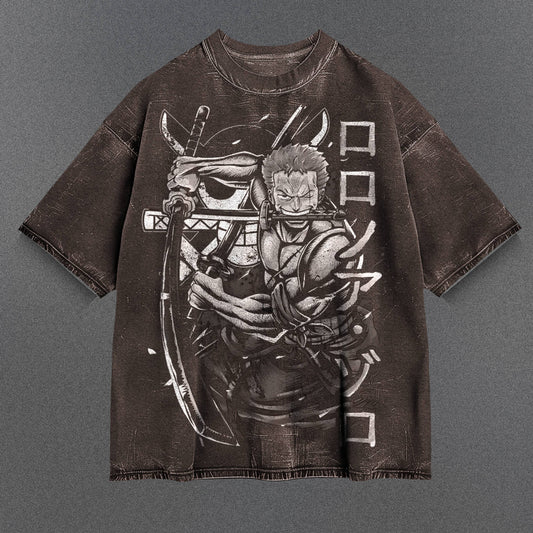 One Piece Airy Brown Washed T-Shirt