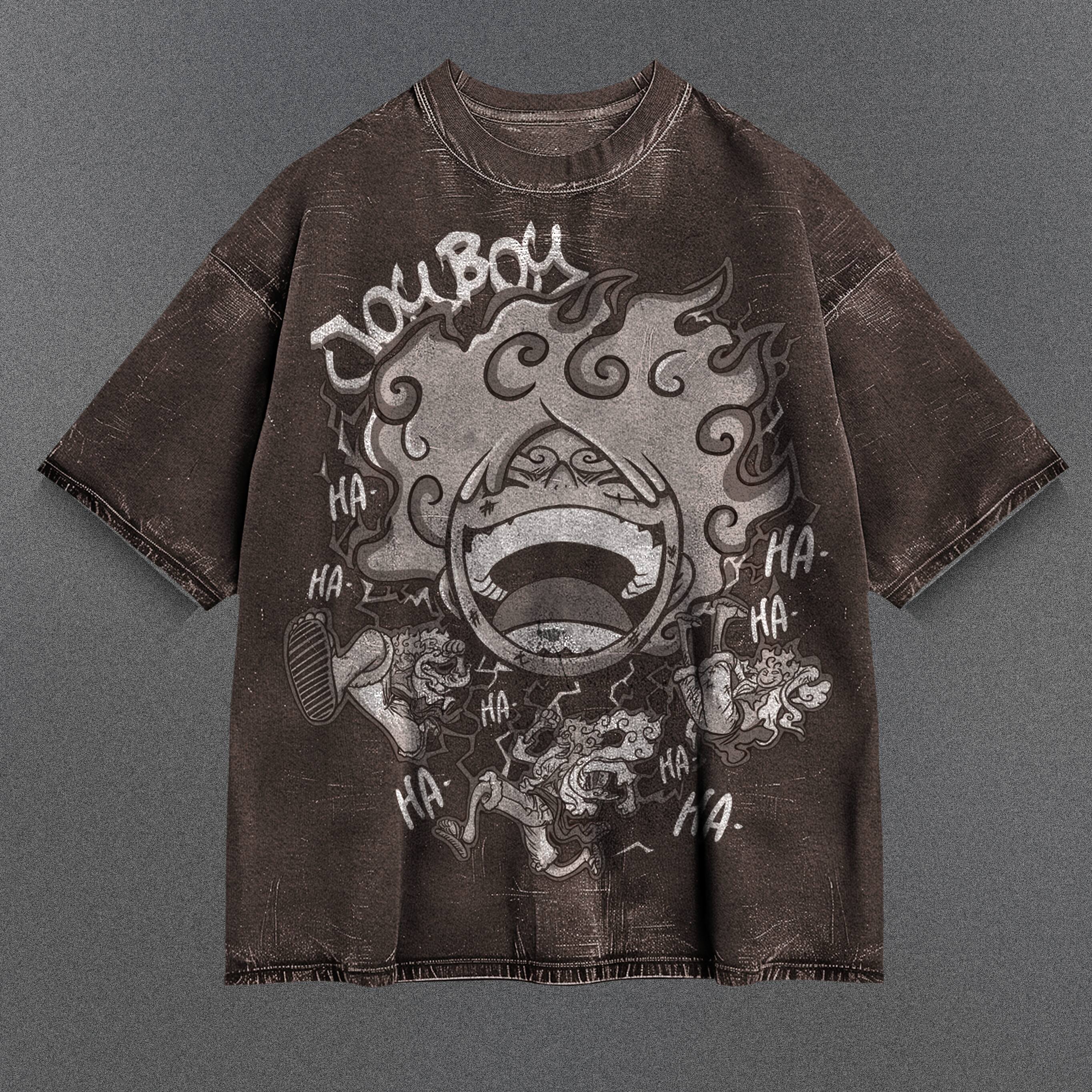 One Piece Comfy Brown Washed T-Shirt